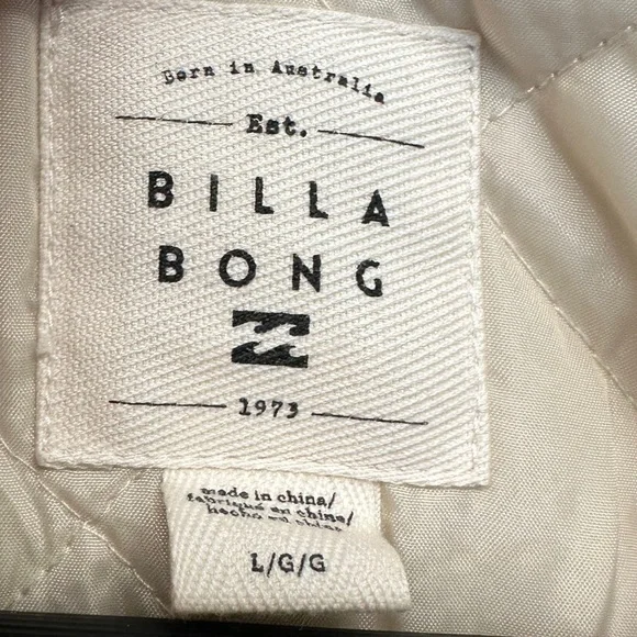 NWOT BILLABONG Lucky Charm Trucker Jacket Fleece Collar Large - Picture 9 of 10